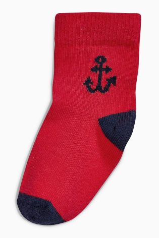 Red/Blue Character Socks Five Pack (Younger Boys)